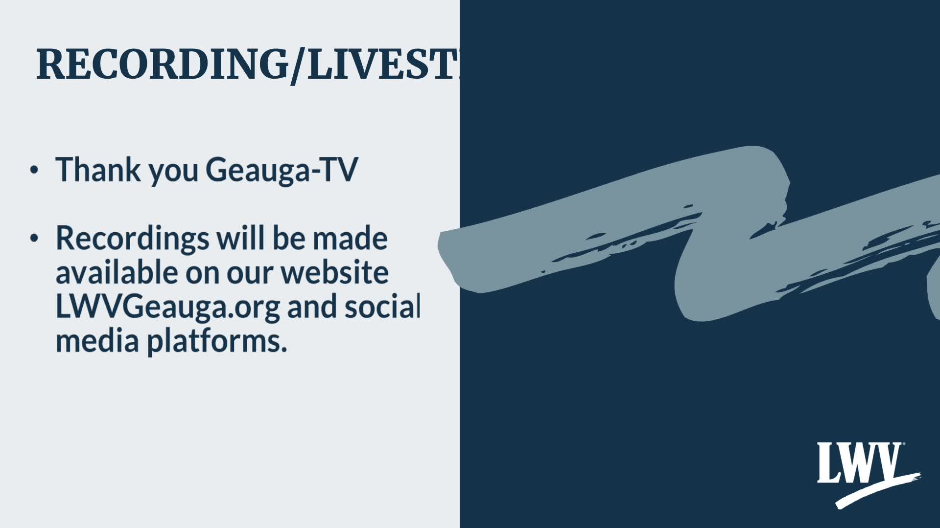 League of Woman Voters of Geauga Candidates Night 10-05-2023 GTV Ver